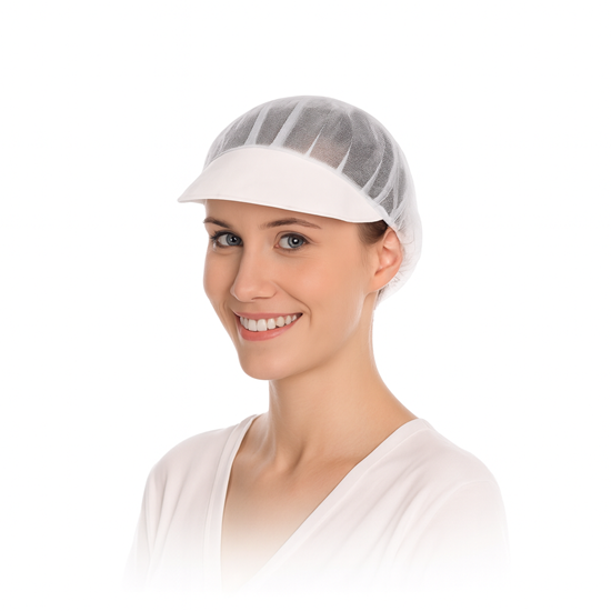 Изображение Cepurīte ar nadziņu HYGOSTAR, PES/NY, balta, 10gab.,(5iep/kastē)