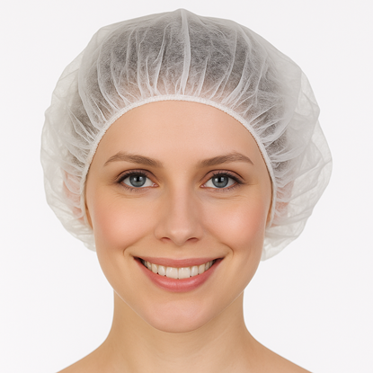 Изображение Cepurīte BOUFFANT, FORPUS, PP, 53cm, balta, 100gab., (10 iep/kastē)