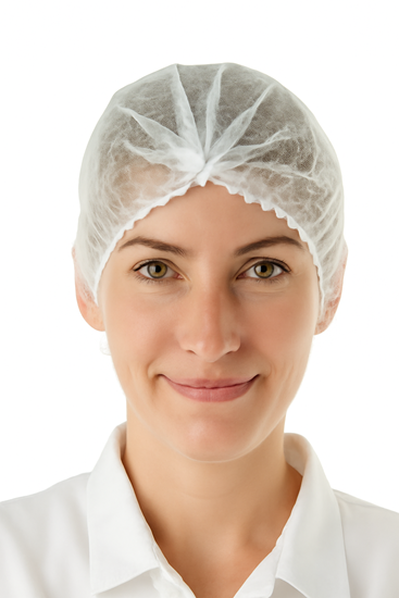 Изображение Cepurīte FORPUS, PP, 51cm, balta, 100gab., (10iep/kastē)