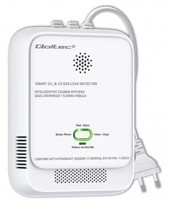 Picture of CO (oglekļa monoksīda) un CH4 (metāna/dabasgāzes) noplūdes detektors ar signalizāciju