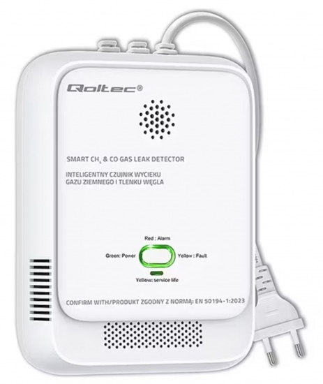 Picture of CO (oglekļa monoksīda) un CH4 (metāna/dabasgāzes) noplūdes detektors ar signalizāciju