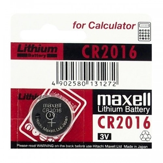 Picture of CR2016 baterijas 3V Maxell litija CR2016 iepakojumā 1 gb.