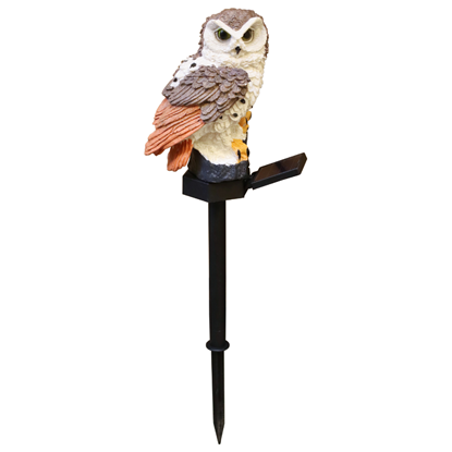 Picture of Dārza dekors Pūce 11x9x43cm ar solāro gaismu, raib