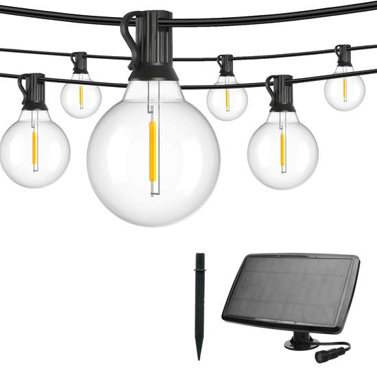 Picture of Dek. lampu virtene ar saules bat., G40 E12x15gb, 1