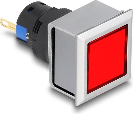 Picture of Delock 16 mm Plastic Indicator Light red / solder connection / square