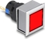 Изображение Delock 16 mm Plastic Indicator Light red / solder connection / square
