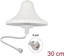 Picture of Delock 4G WiFi 2.4 GHz Antenna N jack 3 dBi 30 cm RG-58 omnidirectional ceiling mount white