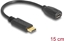 Picture of Delock Adapter cable USB Type-C™ 2.0 male > USB 2.0 type Micro-B female 15 cm black