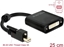 Attēls no Delock Adapter mini DisplayPort 1.2 male with screw > DVI female 4K Active black