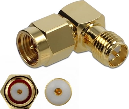 Picture of Delock Adapter SMA plug to RP-SMA jack 90° 10 GHz