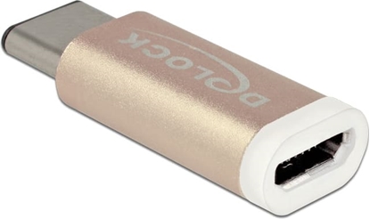 Picture of Delock Adapter USB 2.0 Micro-B female > USB Type-C™ 2.0 male coppery