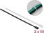 Attēls no Delock Beaded Cable Tie reusable L 180 x W 3.6 mm 100 pieces