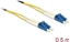 Attēls no Delock Cable Optical Fibre LC > LC Singlemode OS2 0.5 m