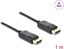 Picture of Delock Coaxial DisplayPort cable 8K 60 Hz with braided coating 1 m