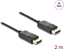 Изображение Delock Coaxial DisplayPort cable 8K 60 Hz with braided coating 2 m