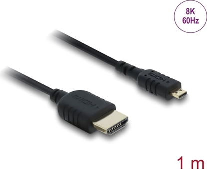 Изображение Delock Coaxial High Speed HDMI cable HDMI male to Micro HDMI male 8K 60 Hz 1 m