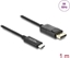 Изображение Delock Coaxial USB Type-C™ to DisplayPort cable (DP Alt Mode) 4K 60 Hz with braided coating 1 m