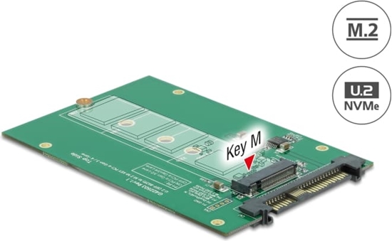 Изображение Delock Converter U.2 SFF-8639 > M.2 NVMe Key M