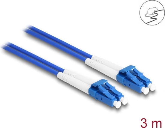 Picture of Delock Fiber Optical Cable with metal armouring LC Duplex to LC Duplex Singlemode OS2 3 m