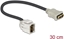 Picture of Delock Keystone Module HDMI female 250° > HDMI female with cable white