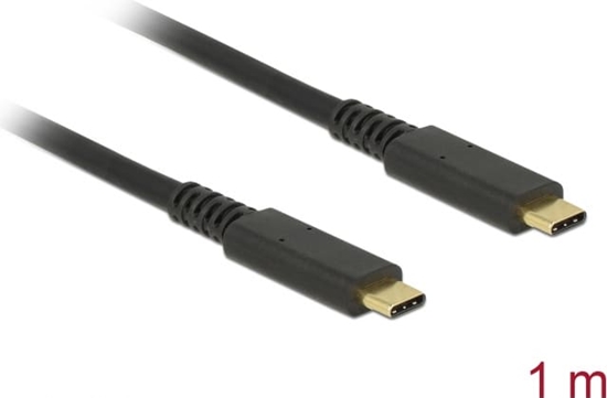 Picture of Delock USB 10 Gbps Cable USB Type-C™ male to male PD 3.0 60 W E-Marker 1 m coaxial