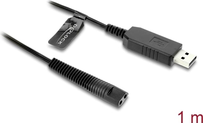 Picture of Delock USB Charging Cable 12 V for Electric Shavers compatible with Braun series 1, 3, 5, 7, 9 - shaver charger replacement cable 1 m