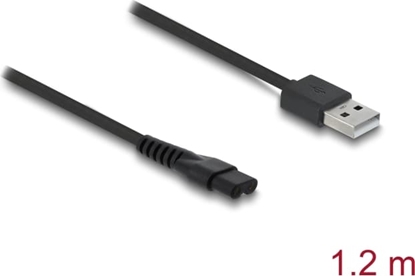 Изображение Delock USB Charging Cable 5 V for Electric Shavers compatible with MANSCAPED 2.0 / 3.0 series - shaver charger replacement cable 1.2 m