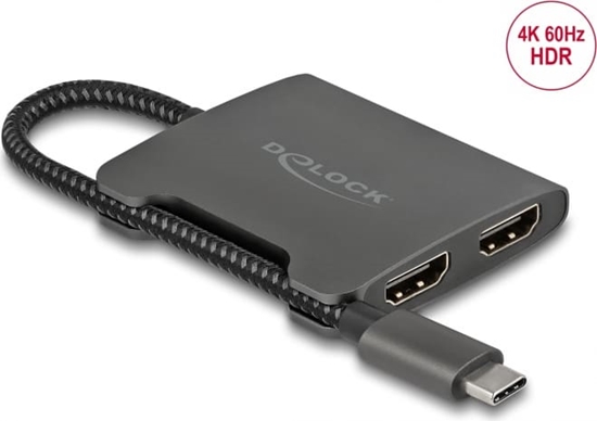 Изображение Delock USB Type-C™ Splitter (DP Alt Mode) to 2 x HDMI MST 4K 60 Hz