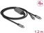 Изображение Delock USB-C™ Y-Cable 1 x male to 2 x male PD 3.0 100 W intelligent power distribution 1.2 m