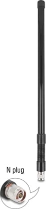 Изображение Delock WiFi 5.8 GHz Antenna N plug 7 dBi omnidirectional with steel spring black outdoor