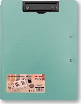 Изображение Deska z dwoma klipami i okadk A4/A3 nieb-zielona