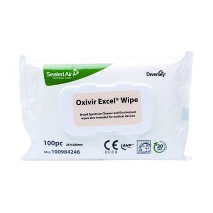 Изображение Diversey Oxivir Excel dezinfekcijas salvetes (100 salvetes), (12 iep/kastē)