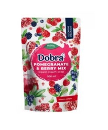 Изображение DOBRA šķidrās krēmziepes rezerve GRANĀTS & OGU MIX 500ml ( Izcelsmes valsts Ukraina )