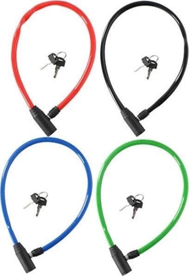 Изображение Dunlop Zapicie rowerowe cable lock 4mm 65cm 4ass (Z0584)