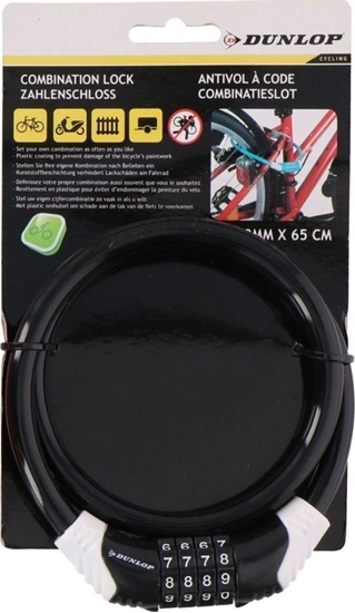 Picture of Dunlop Zapicie rowerowe spiralne na szyfr 1,0x65cm Dunlop - czarny