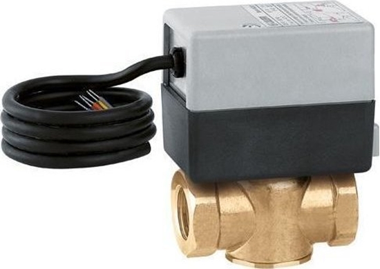 Picture of Dwudrony zawór strefowy z napdem. Z mikroprzecznikiem pomocniczym 1 6