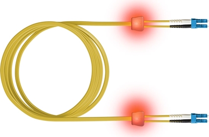 Изображение Easylan saCon FO-LED patch cables duplex 9/125µm OS2, LC/LC, yellow, 7.5 m