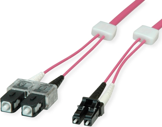 Изображение Easylan saCon Patch cables LED-Duplex 50/125µm OM4, LC/SC, violet, 10 m