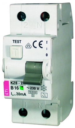 Изображение Eti-Polam Wycznik rónicowo-nadprdowy KZS-2M 2P 16A B 0,03A typ AC - 002173104
