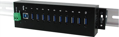 Picture of Exsys EX-1110HMVS 10 Port USB 3.2 Gen1 HUB 15KV ESD Surge Protection Metallgehäuse