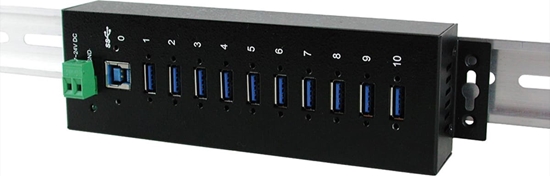 Picture of Exsys EX-1110HMVS 10 Port USB 3.2 Gen1 HUB 15KV ESD Surge Protection Metallgehäuse