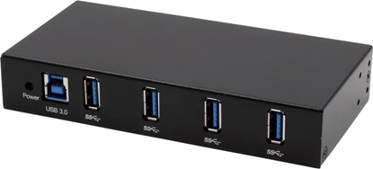 Picture of Exsys EX-11234HMS 4 Port USB 3.2 Gen 1 HUB Din-Rail Kit und Wand VIA VL811+ Chipset