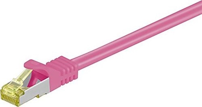 Picture of Goobay Wentronic goobay - Patch- Cable - RJ- 45 (M) to RJ- 45 (M) - 25cm - SFTP, PiMF - Cat.7 RohCable - halogen free, shaped - Magenta (91569)