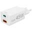 Picture of Hama Mini Adapter 45W GaN USB-C + USB-A White