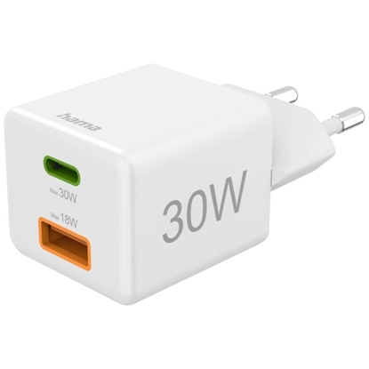 Изображение Hama Mini Adapter USB-C + USB-A 30W White