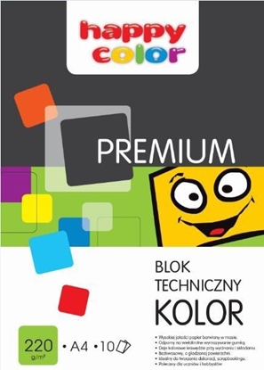 Picture of Happy Color Blok techniczny Premium A4 10k kolorowy 220g
