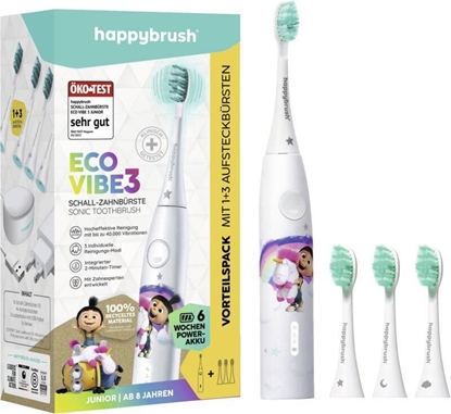 Picture of Happybrush happybrush Eco* vibe Dziecko Soniczna szczoteczka do zbów Biay
