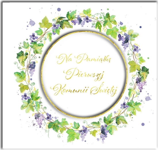 Picture of HENRY Karnet KW Komunia. Wianek z winogronem