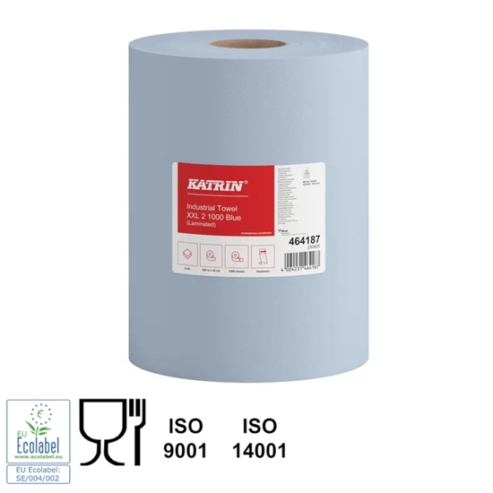 Picture of Industriālais papīrs XXL 2 slāņu 360m, blue Katrin