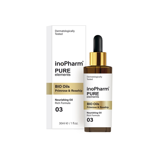 Picture of inoPharm BIO eļļa sejas un kakla kopšanai, Primrose + Rosehip, 30ml.